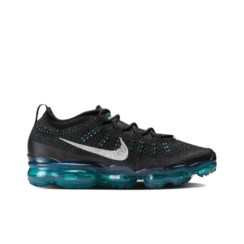 Nike Air VaporMax 2023 Flyknit Black Rapid Teal Aquamarine Metallic Silver Women's-1