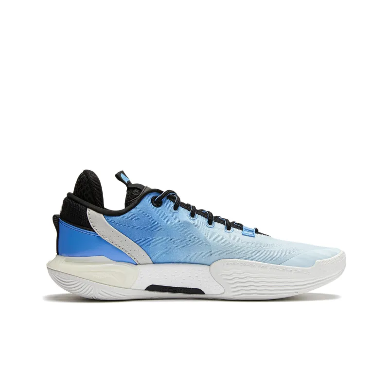 LiNing All City 12 Cushioned Wear Resistant Breathable Slip Resistant Low Top Basketball Shoes Men's Blue-1