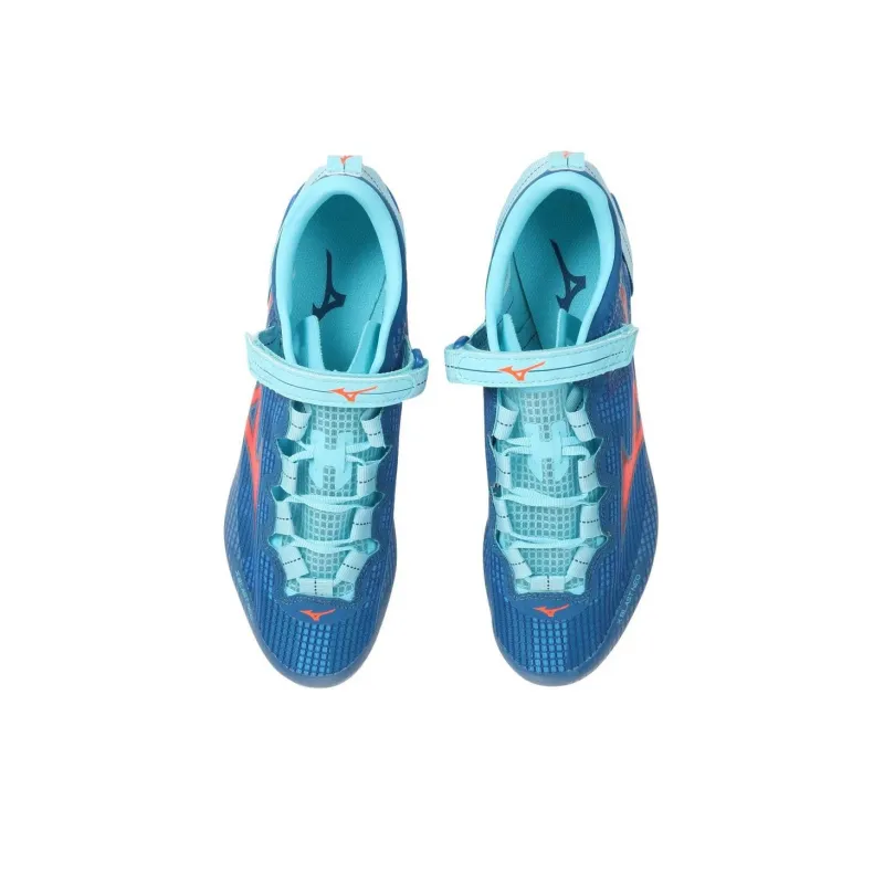 Mizuno Cushioning, Wear Resistant Low Top Running Shoes Unisex Blue Orange-3