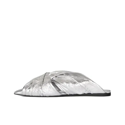 GIVENCHY Slide Slippers Women's Silver