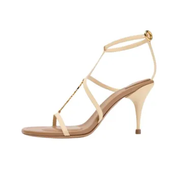 Jacquemus One Strap Sandals 8cm Women's Beige Umber