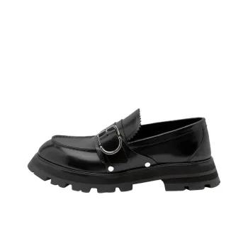 Alexander McQueen Buckle Detailed Slip On Loafers