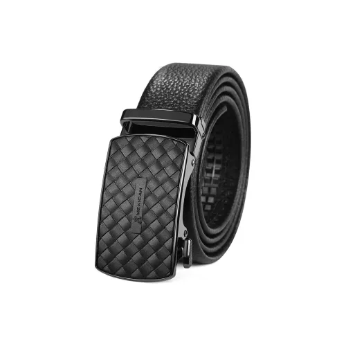 MEXICAN Automatic Buckle Business High End Top Grain Cow Leather Belts Men's Width 3.5CM