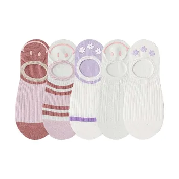 AUGUST No-Show Socks Women's 5 Pack Mixed Color