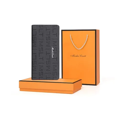 MashaLanti PVC Clutches Money Clip Card Holder Wallet Men's Gray Blue