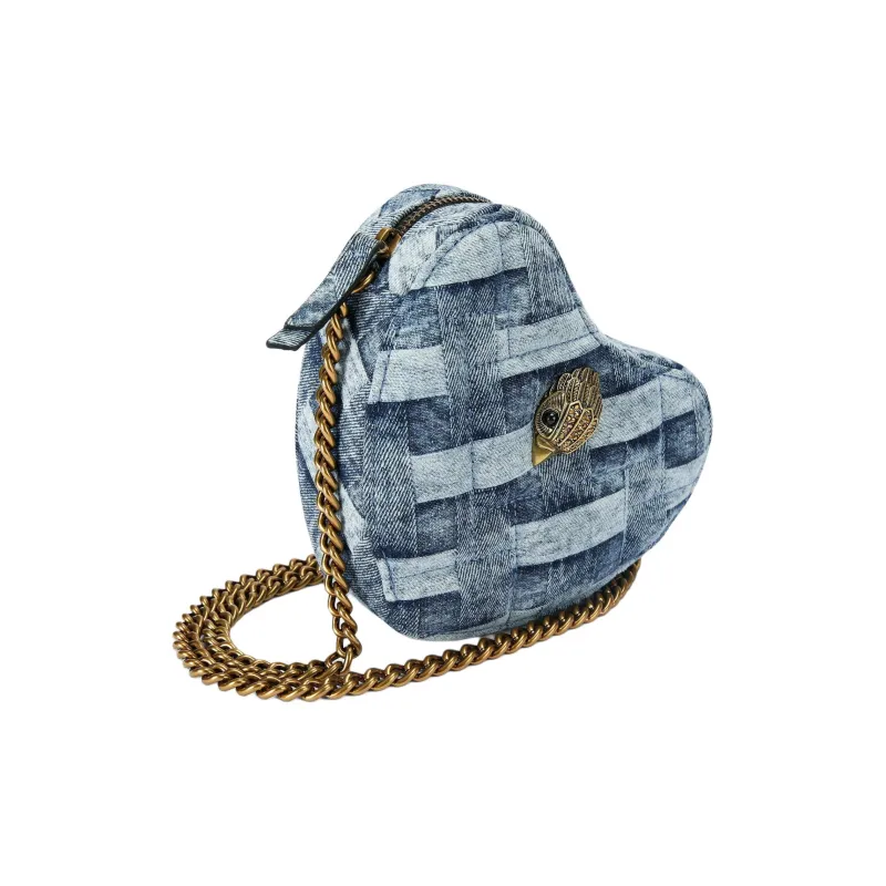 Kurt Geiger London Denim Shoulder Bag, Crossbody Bag Women's Blue-3