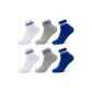 White/Gray/Blue 6 Pack