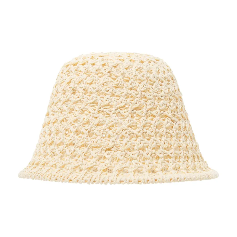BAIJUAN Straw Woven Polyester Bucket Hats Unisex-1