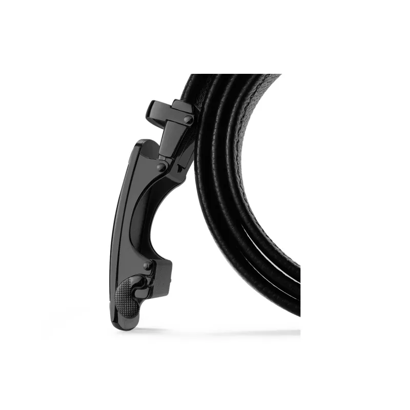 TUCANO Top Grain Cow Leather Belts Men's Black Width 3.5CM-2