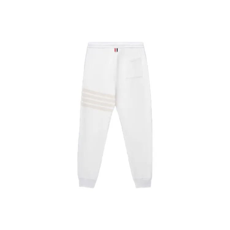 THOM BROWNE· THOM BROWNE FW23 Early Autumn Collection Knitted Sweatpants Men's Natural White-1