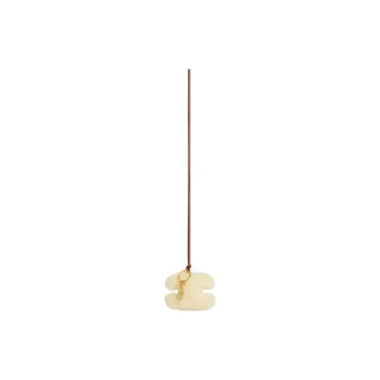CELINE Triomphe Shearling With Smooth Cow Leather Keychain Bag Accessory Women's Natural & Tan