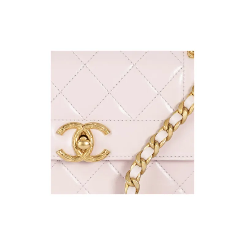 CHANEL Calfskin Shoulder Bag, Crossbody Bag, Handbag Women's Light Purple-1