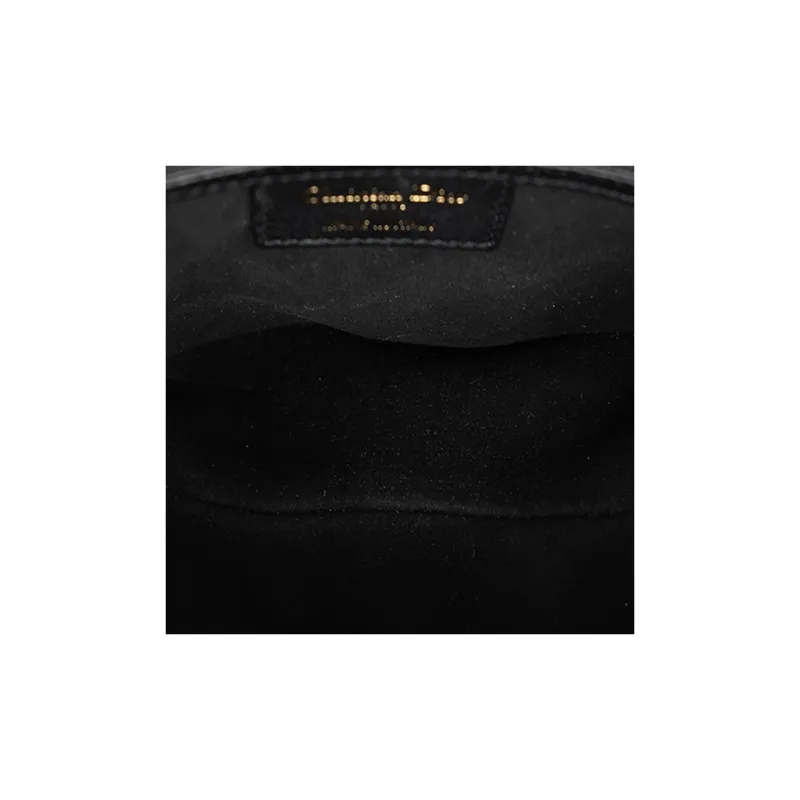 DIOR Saddle Leather Saddle Bags One Shoulder Handbags Women's Black & Green-6