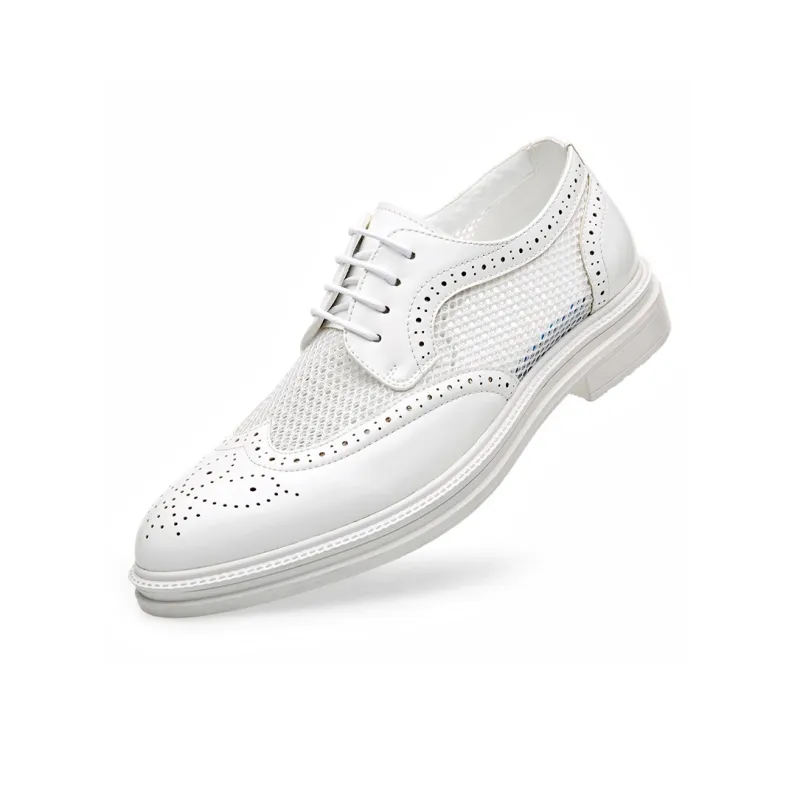 LUOMAIKE Dress Shoes Men Low Top Black, White-12