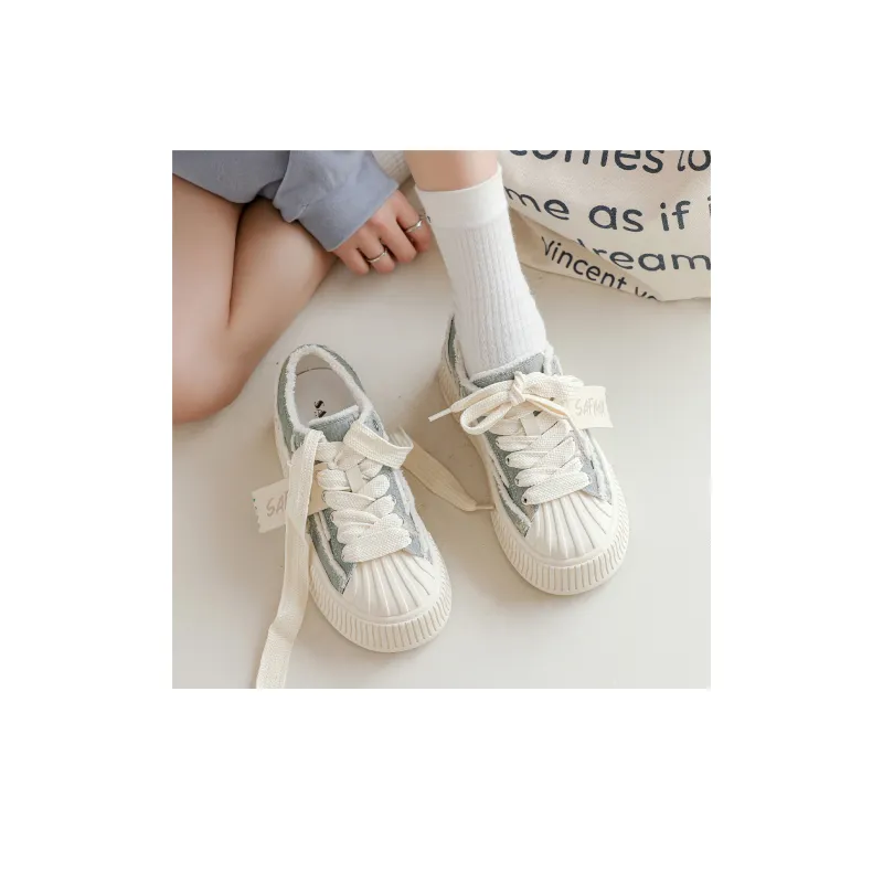 XINGQILIUQIXIA x Safiya Wear-Resistant Breathable Lightweight Height Increasing Low-Top Canvas Shoes Women's-5