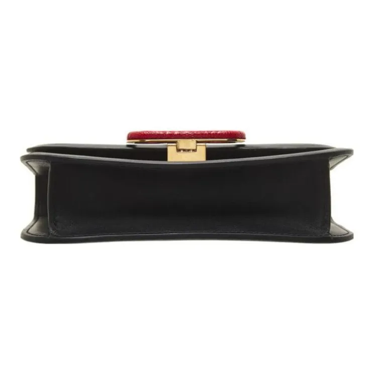 Valentino GARAVANI Calfskin Crossbody Bag, Shoulder Bag Women's Black-3