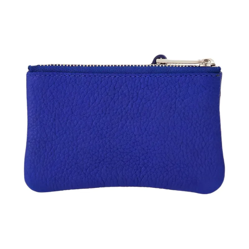 FERRAGAMO Stamped Calfskin Card Holder Men's Black & Blue-1