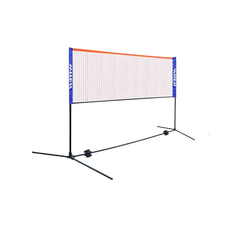 WITESS Foldable And Portable Badminton Nets Alloy Tube Indoor And Outdoor 2.1m 6.1 Beige-0