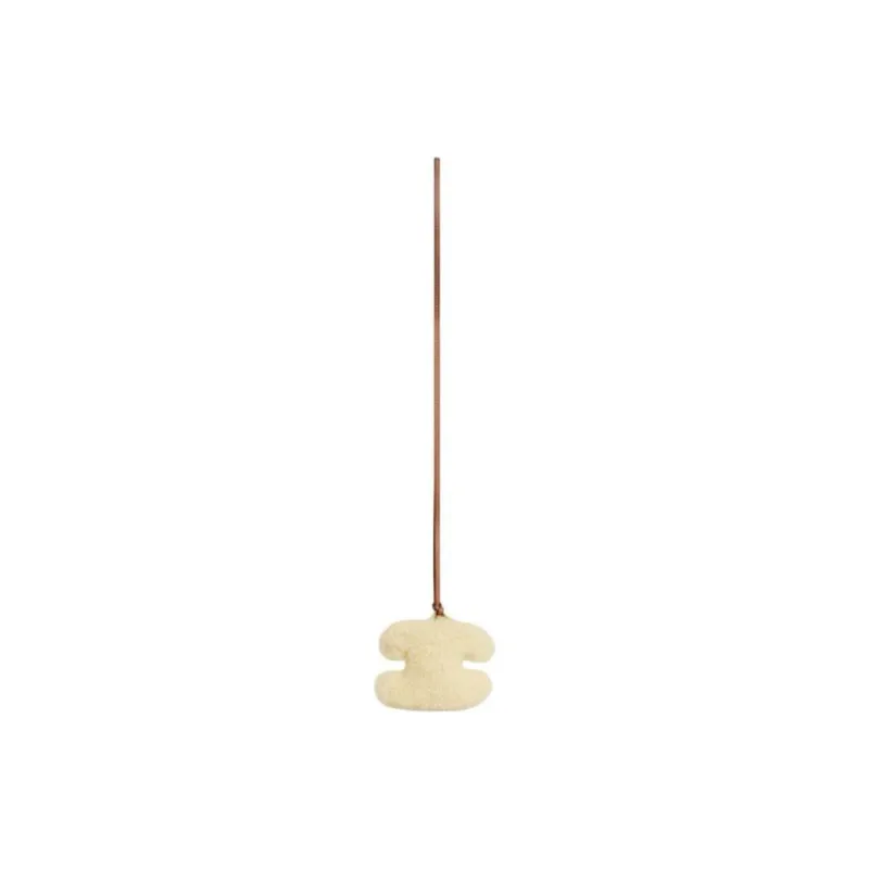 CELINE Triomphe Shearling With Smooth Cow Leather Keychain Bag Accessory Women's Natural & Tan-2