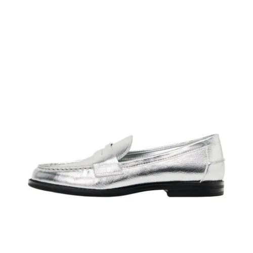 ZARA Loafers Women's Silver