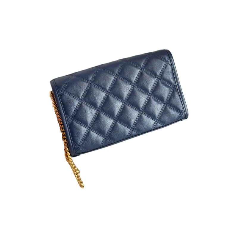 SAINT LAURENT Sheepskin Shoulder Bag, Crossbody Bag Women's Blue-3