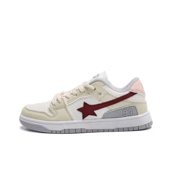 GQWE Anti Slip And Wear Resistant Breathable Low Top Chinese Fashion Trend Star Skateboard Shoes Unisex Beige Apricot