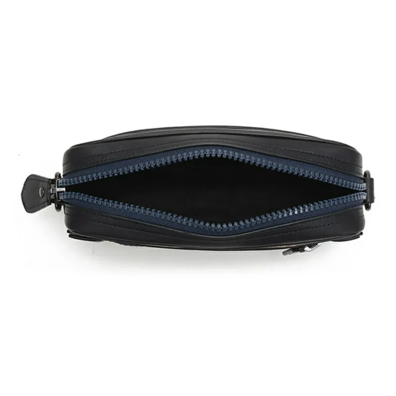 COACH Academy Coated Canvas With Leather Shoulder Bag Men's Black & Multicolor Carriage Print-4