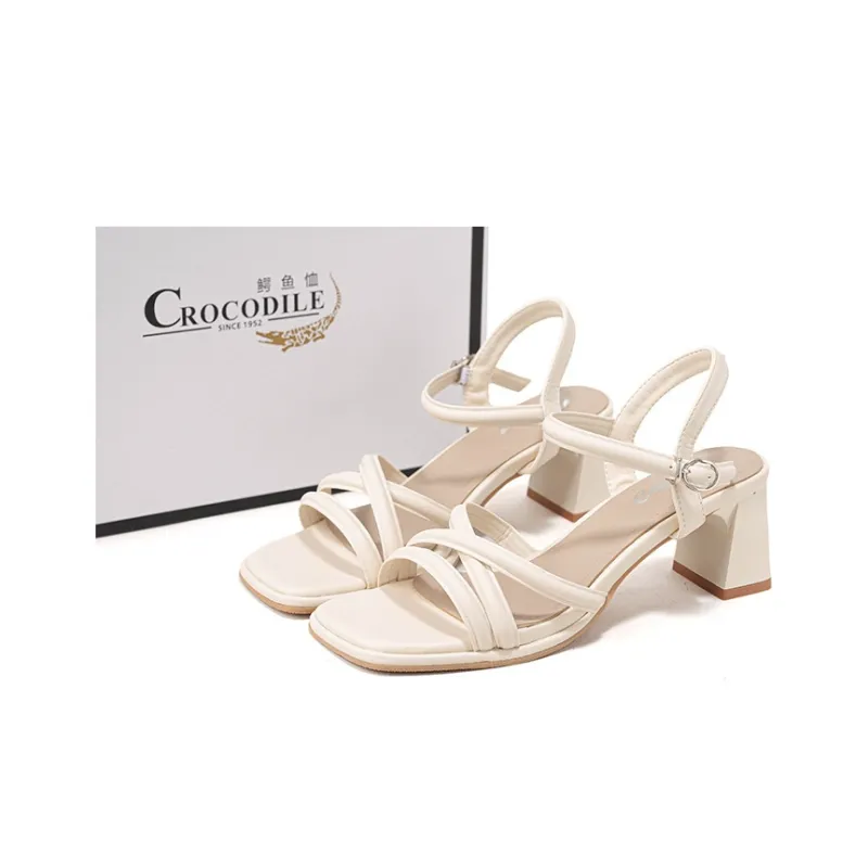 Crocodile Strap Sandals Women's-9