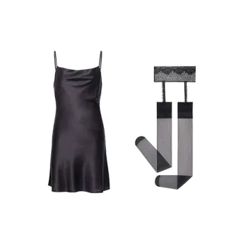 FREELASS Pajama Set Summer Women's Two Piece Set Black