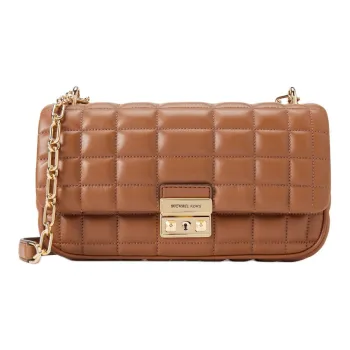 MICHAEL KORS Sheepskin Crossbody Bag, Shoulder Bag Large Size Women's Leather Brown