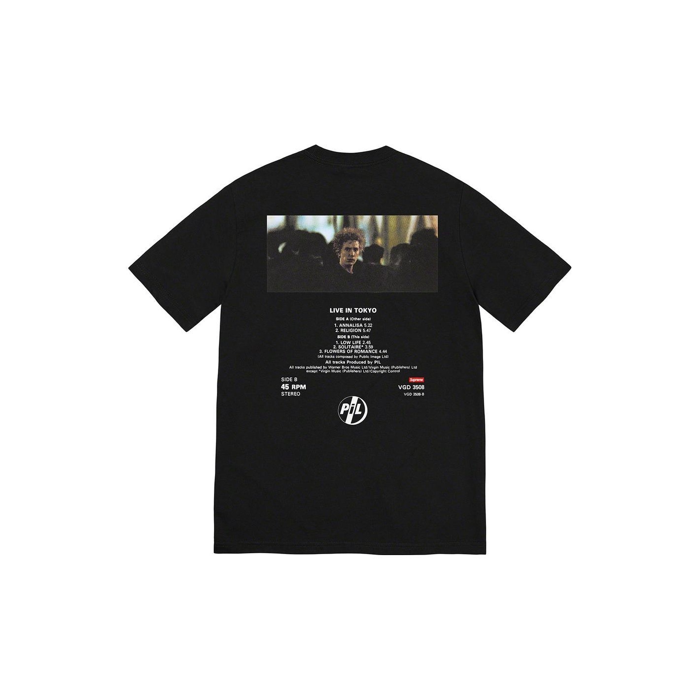 Supreme PiL Live in Tokyo Tee Black L - POIZON Supreme PiL Live in Tokyo Tee Black L - POIZON