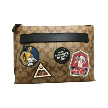 COACH Star Wars Xingji Large War Collaboration Canvas With Leather Clutch Large Size Men's Khaki