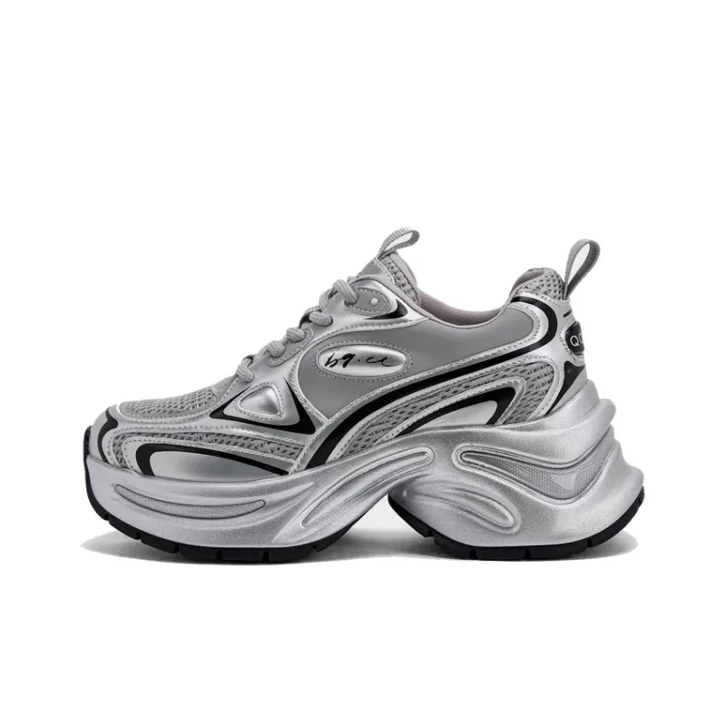 CHERRY&KALIKA Cushioning Anti-Slip Wear-Resistant Breathable Coverage Impact-Resistant Low-Top Chunky Sneakers Women's-0