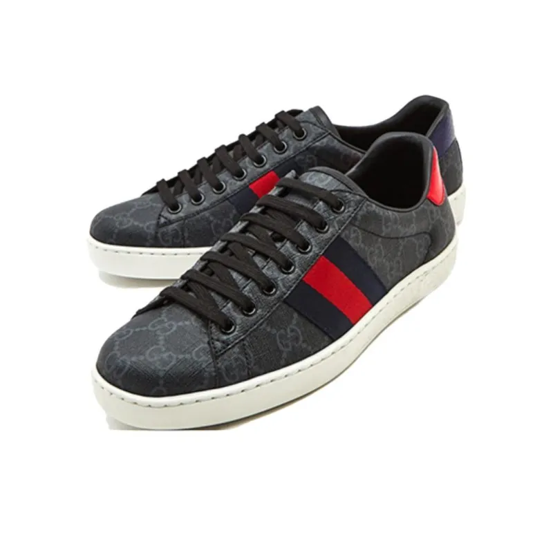 GUCCI Ace Gg Supreme 'Black Grey'-1