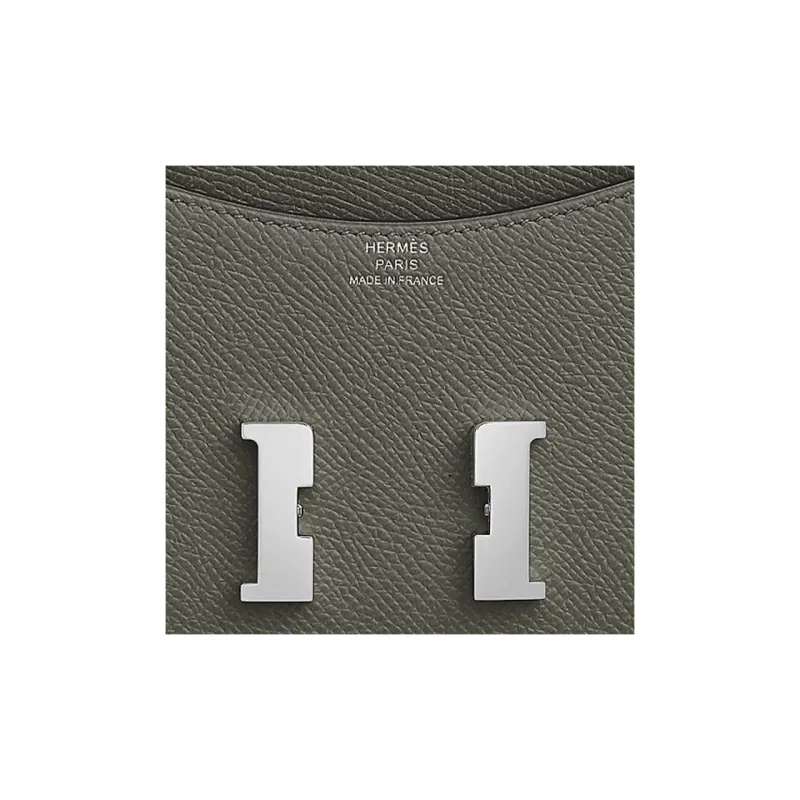 HERMES Constance Slim Epsom Calfskin Clutches Wallets Women's 0L Grismeyer Rain Cloud Gray-0