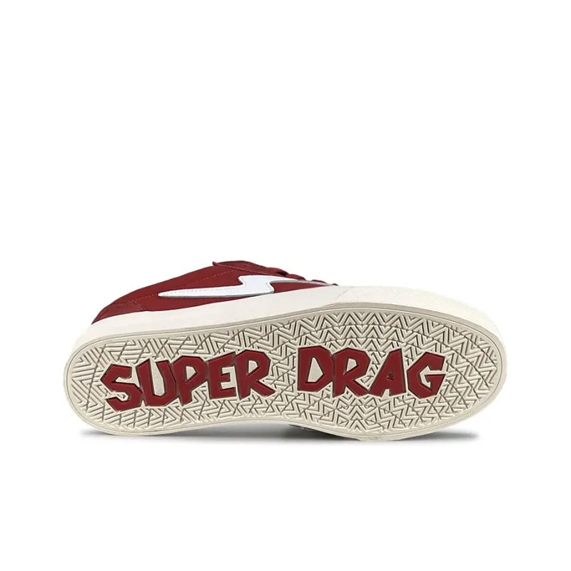 LuzaoT SUPER DRAG Abrasion Resistant Low Top Canvas Shoes Unisex Burgundy-5