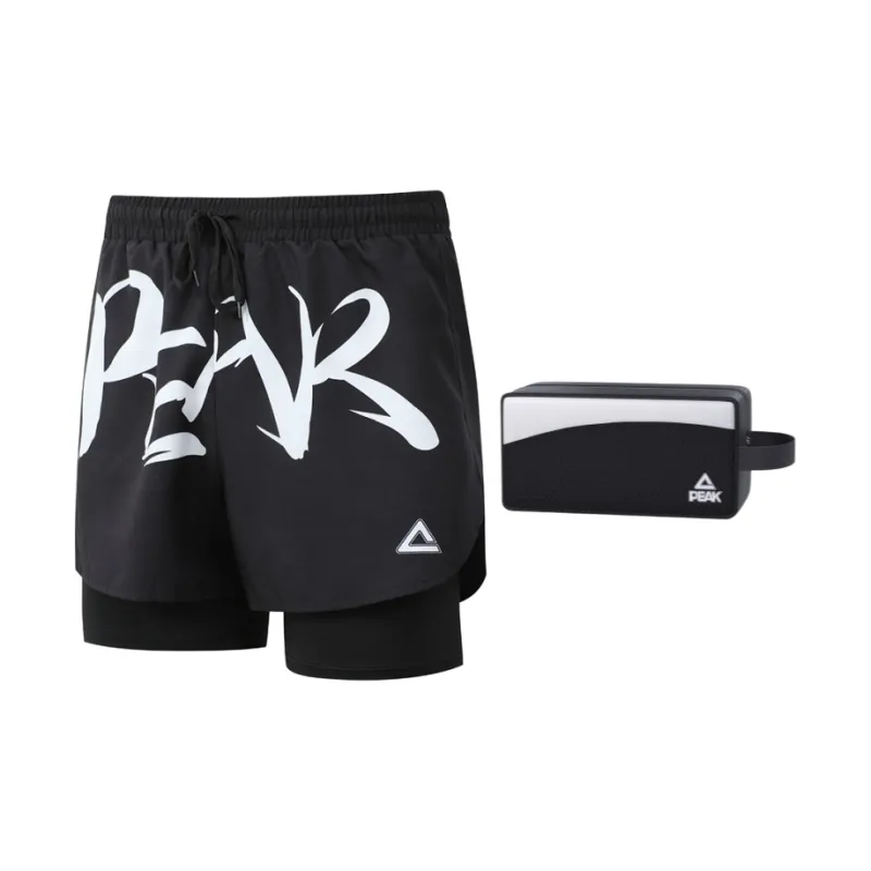 PEAK Swimming Sets Polyester Elastane Beach Hot Spring Men's Black-3