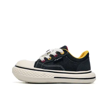 Angelmi Wear Resistant Slip Resistant Low Top Canvas Shoes Unisex Black