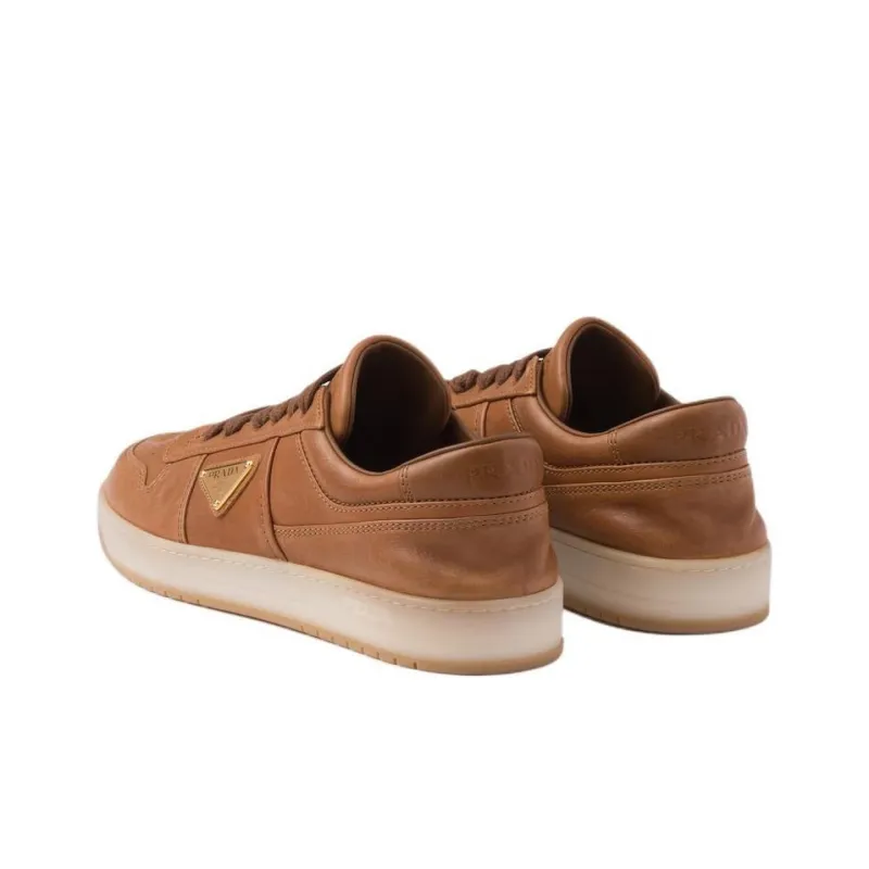 PRADA Downtown Low Top Skateboard Shoes Men's Brown-3