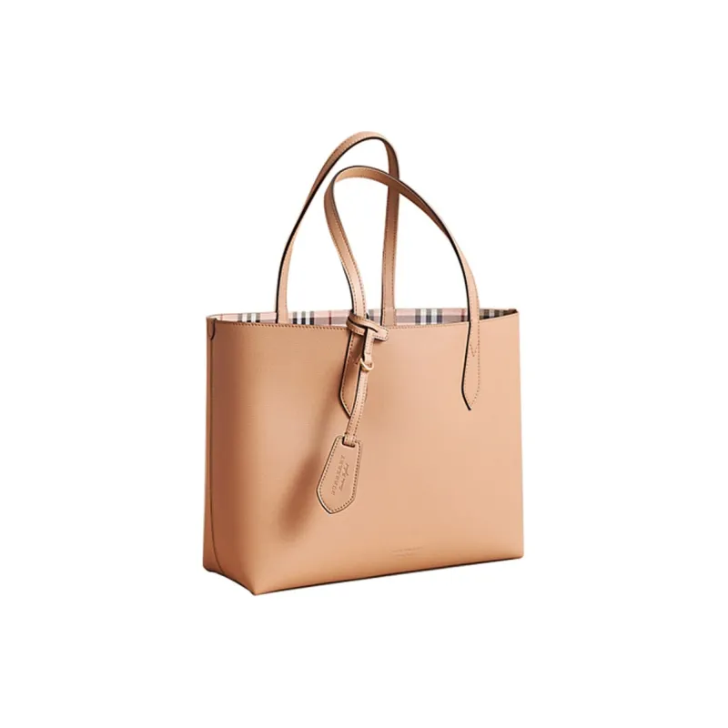 Burberry Coated Canvas With Leather Tote Bag, Shopping Bag, Handbag, Shoulder Bag Women's Yellow-1