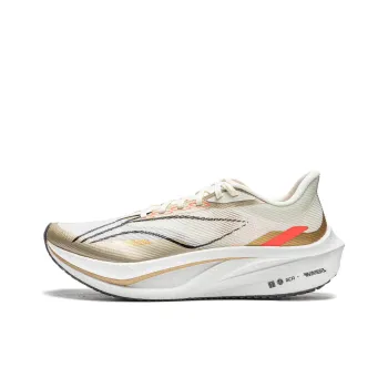 LINING Feidian 4 Challenger Running Shoes Men Low Top Ecru