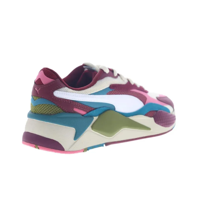 PUMA RS X3 Puzzle Cabernet Pink Blue Green-4