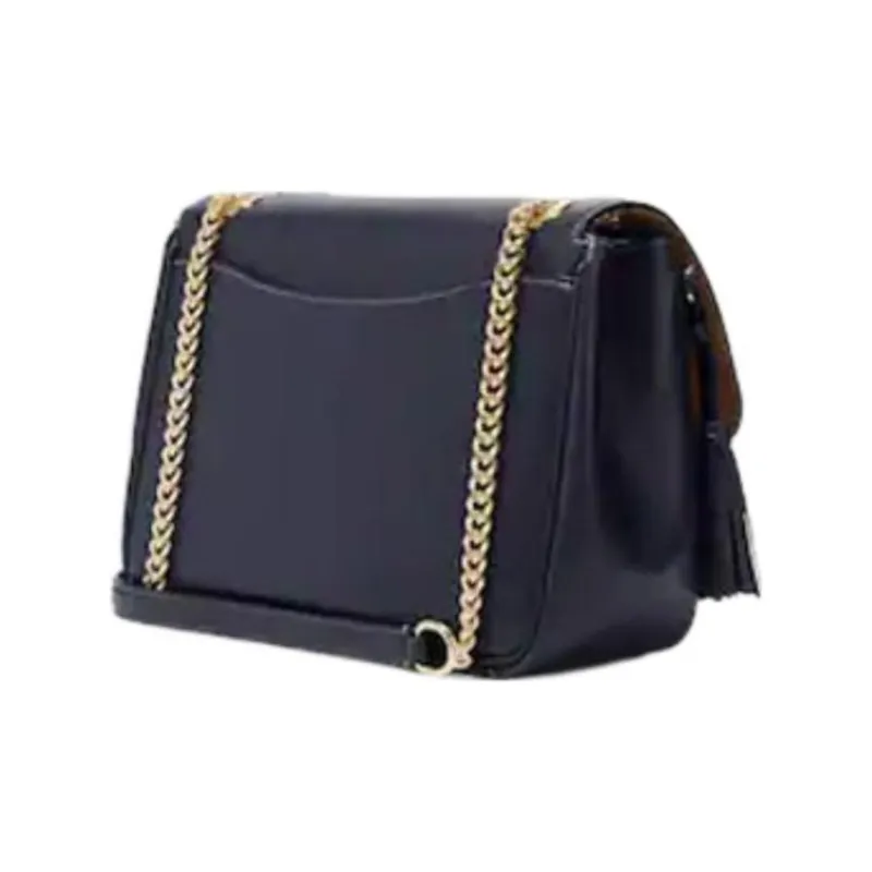 COACH Klare Fabric With Leather Shoulder Bag, Crossbody Bag Trumpets Women's Dark Blue-2