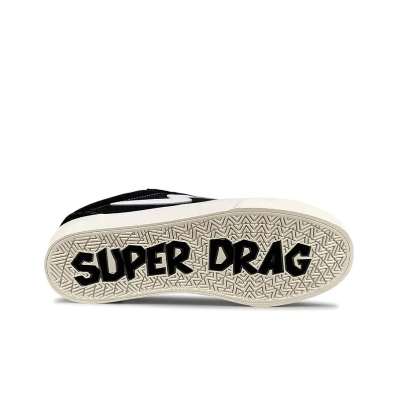 LuzaoT SUPER DRAG Abrasion Resistant Low Top Canvas Shoes Unisex Black White-5