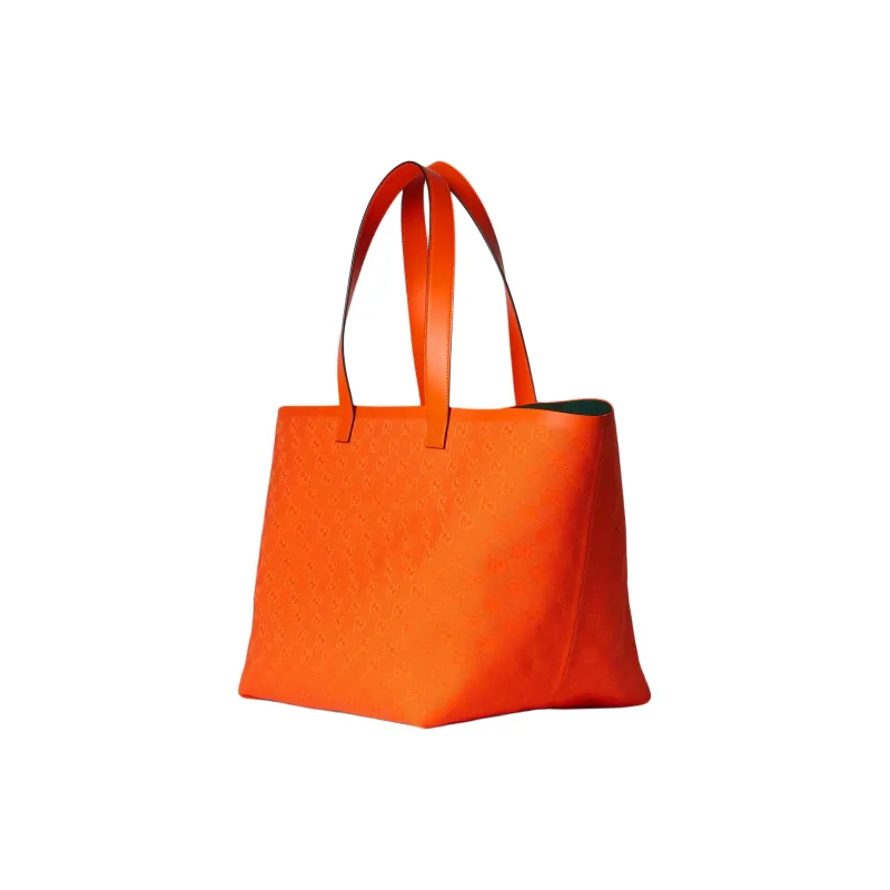 GUCCI Canvas Tote Bag Shopping Bag Handbag Medium Size Unisex Orange-1