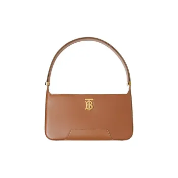 Burberry Calfskin Shoulder Bag Handbag Shoulder Bag Women's Warm Brown Tan