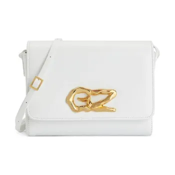 Giuseppe Zanotti/GZ Leather Crossbody Bag Shoulder Bag Women's Gray White