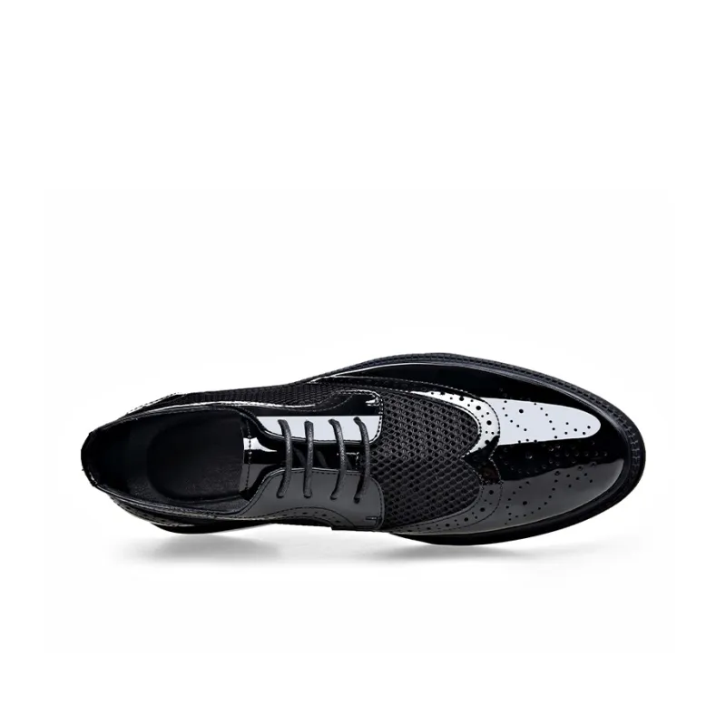 LUOMAIKE Dress Shoes Men Low Top Black, White-2