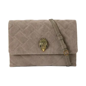 Kurt Geiger London Suede Leather Shoulder Bag Crossbody Bag Women's Taupe