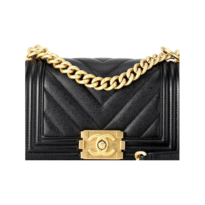 CHANEL Leboy Grain Embossed Calfskin Portable Crossbody Bag, Shoulder Bag Trumpets Women's Black-4